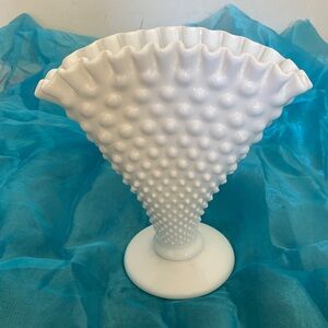 Hobnail Milk Glass Vase